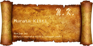 Murata Kitti névjegykártya